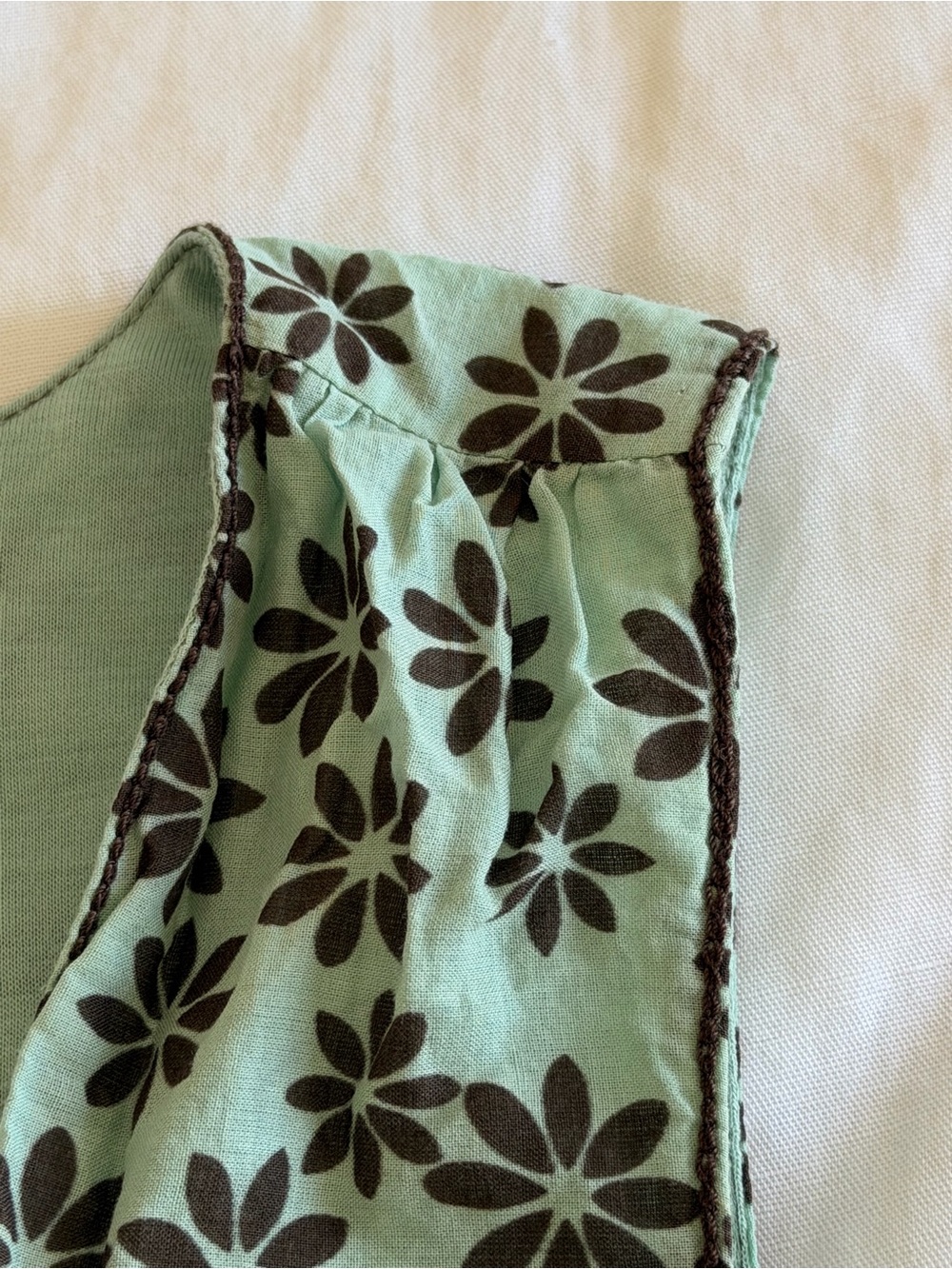 Y2K max Studio Mint floral print knee-length dress size M - Picture 5 of 8